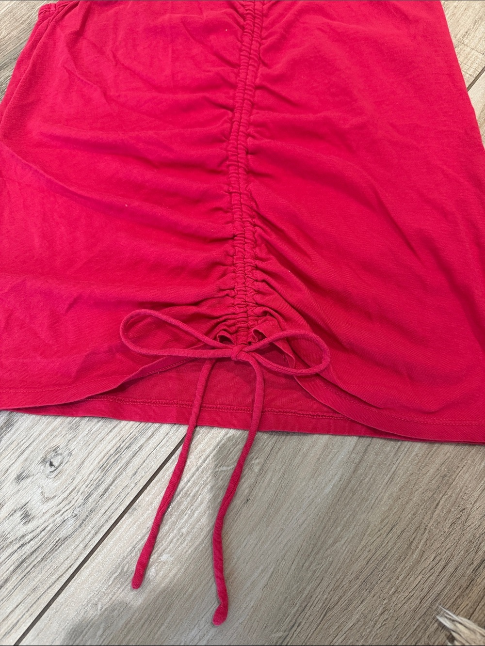 bobi Red Ruched Racerback Tank - Picture 2 of 4